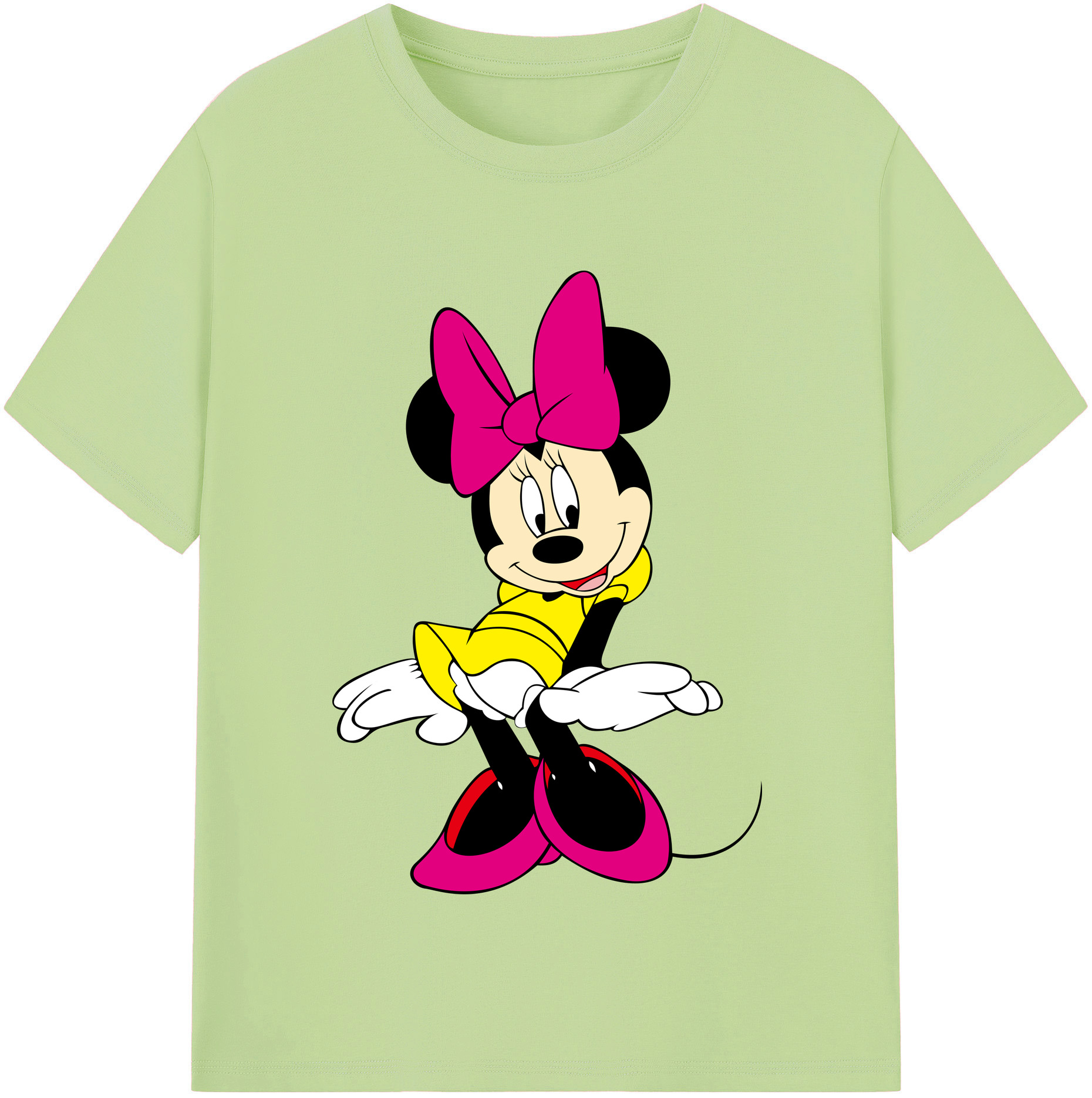 （画像用） ミッキーマウス Mickey Mouse 綿100％半袖Tシャツ（フロントプリント）